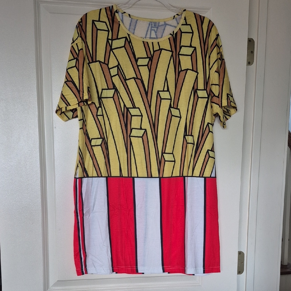 Colorful Graphic T-Shirt Dress